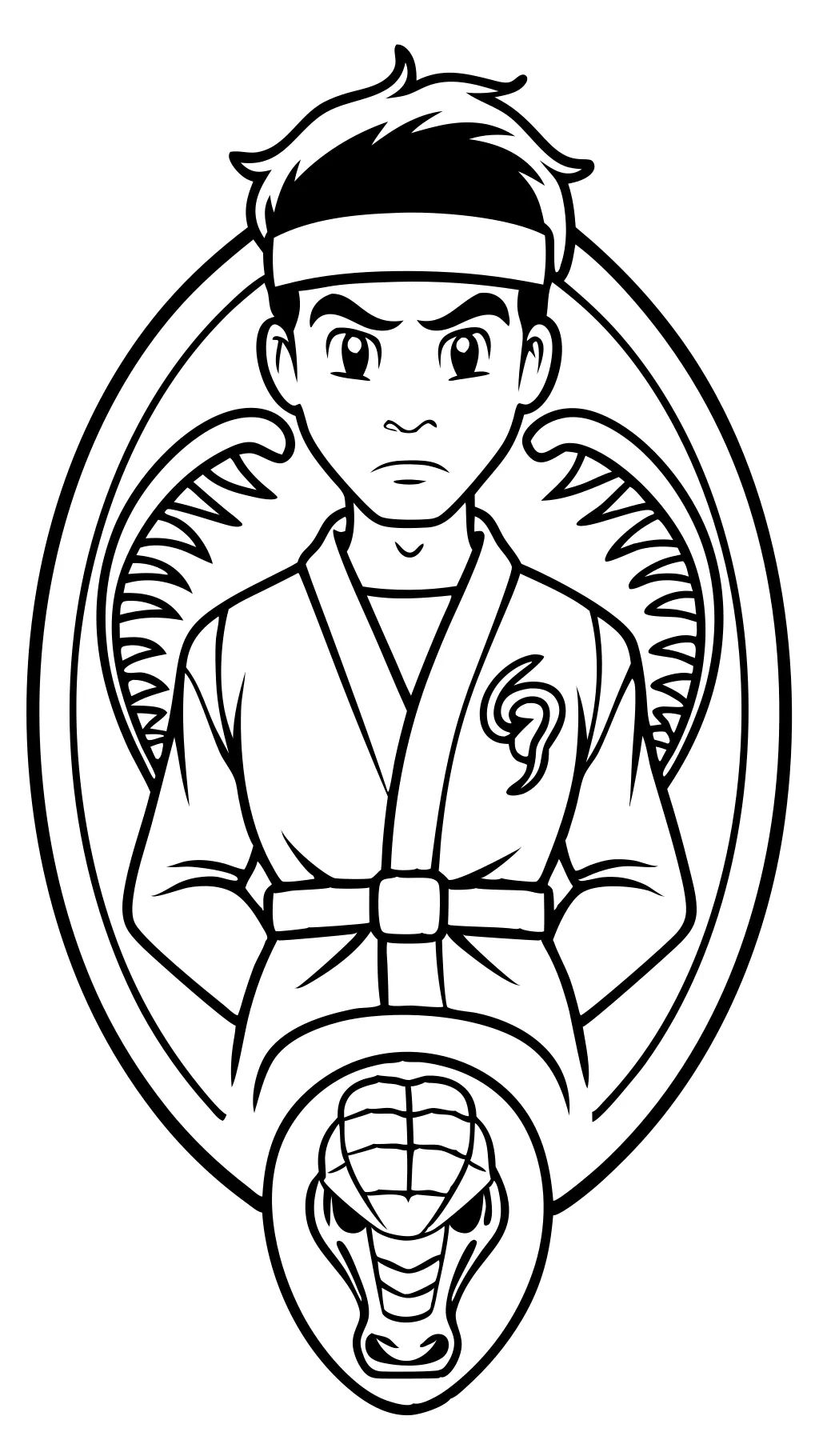 coloriage cobra kai